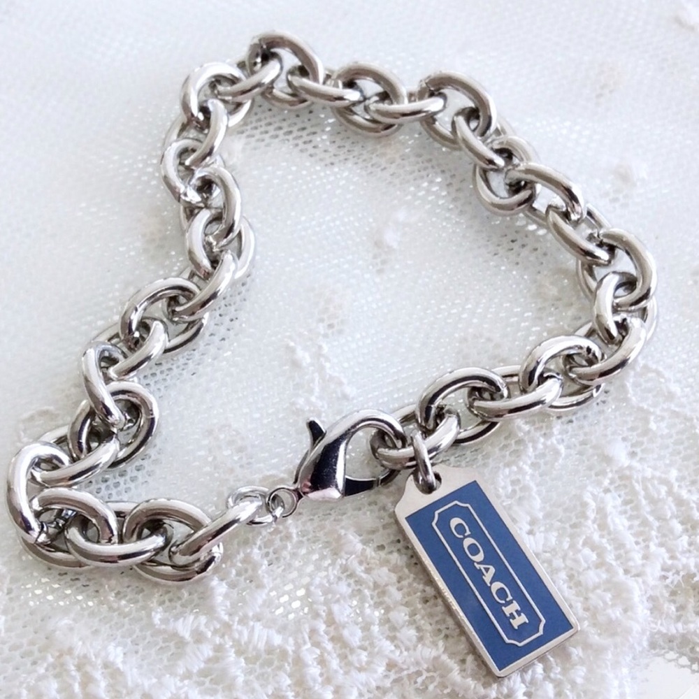 Coach Blue Hangtag Charm Bracelet